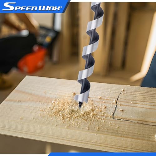 SPEEDWOX 3/4-Inch x 12-Inch Long Auger Drill Bit For Wood Hex Shank 2/5-Inch One Piece, Ship Auger Long Drill Bit For Wood Hole Cutter In Hardwood, Softwood, Plastic, Drywall And Composite Materials 5 SPEEDWOX 3/4-Inch x 12-Inch Long Auger Drill Bit For Wood Hex Shank 2/5-Inch One Piece, Ship Auger Long Drill Bit For Wood Hole Cutter In Hardwood, Softwood, Plastic, Drywall And Composite Materials - Image 5
