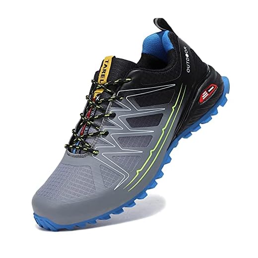 TARELO Baskets Homme Randonnée Chaussure Gris 43