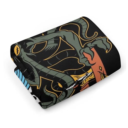 sinyumoney Kaiju Cthulhu Hand Towel Water Absorbent Bathroom Towel for Spa Gym Hotel & Everyday Bathroom 35x73cm - Image 2