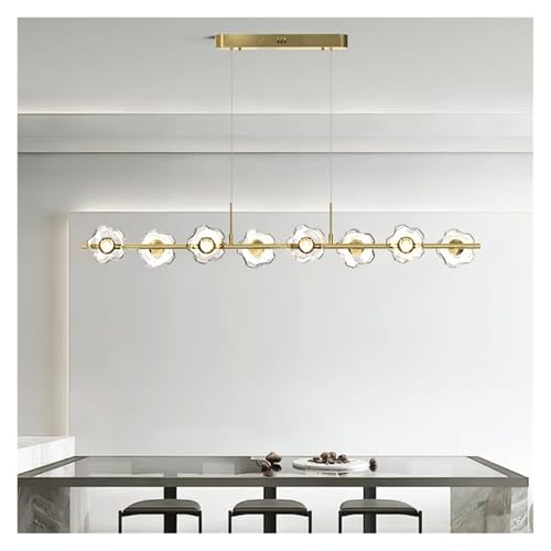 Suspension plafond LED en verre au style contemporain pour salle à manger