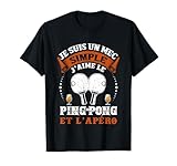 Idée cadeau vintage fête des pères papa pongiste fan de bière et apéro avec citation drôle humoristique, accessoire cool et rempli d'humour. Cadeau idéal pour les fans de tennis de table et de l'apéro. Je suis un mec simple j'aime le ping-pong et l'apéro.
