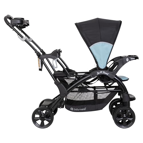Image of Baby Trend Sit N' Stand Double Stroller, Desert Blue