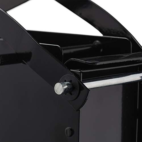 Relaxdays Papierbrikettpresse, Stahl, Papierpresse für Briketts, manuell, Altpapier pressen, HBT: 12x26x9 cm, schwarz