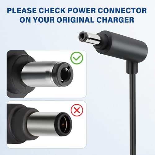 Image of Charger for Dyson Cordless Vacuum, V6 V7 V8 DC58 DC59 DC61 DC62 SV03 SV04 SV05 SV06 Absolute Animal Fluffy Motorhead Vacuum Power Supply, 26V 0.78A AC DC Adapter, UL Listed, 6FT Power Cord