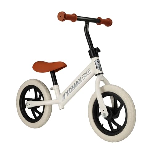Bicicleta Infantil 12'' en Blanco Mate con sillin Ajustable, Ruedas EVA en Color Blanco, soporta MAX 40Kg