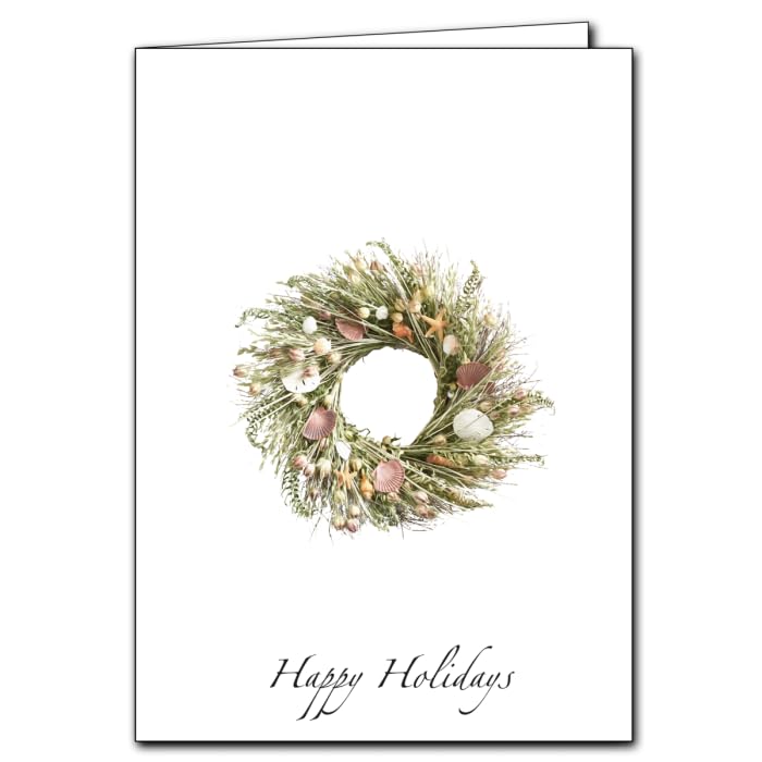 Earth Sky + Water - Seaside Wreath - 5″ X 7″ Greeting Cards