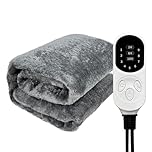 Ghzste Heated Car Blanket Car Heating Blanket 12V 48W Soft Warm Flannel Fast Heating Breathable Car Electric Blanket for Camping 100x75cm