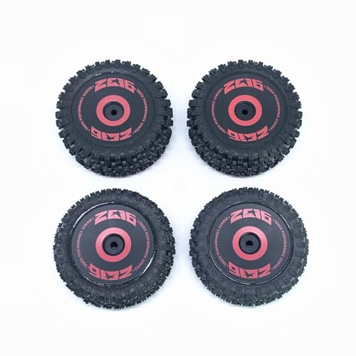 KingVal Replacement Front and Rear Wheel Tire Tyre Set RC Parts Compatible with WLtoys 124016 RC Car