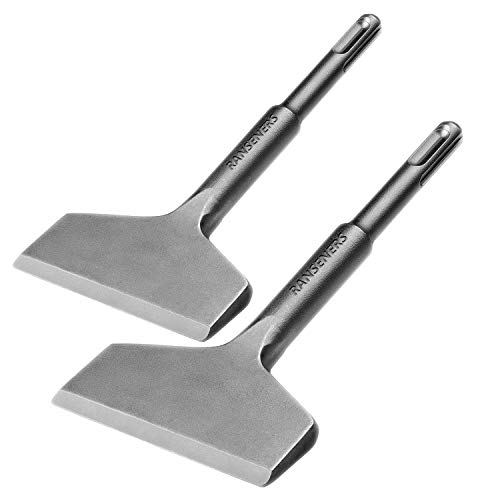 RANSENERS® Cincel ancho SDS-Plus, cincel para baldosas, 75 * 165 mm, con ángulo de 15°, hecho en acero súper endurecido