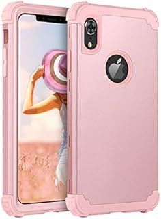BENTOBEN iPhone XR Phone Case, iPhone XR Case Shockproof, Three Layer Heavy Duty Hybrid Hard PC Soft TPU Bumper Protective Case for iPhone XR- Rose Gold