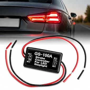 Podoy GS-100A LED Brake Light Tail Stop Light Flasher Strobe Module 12V-24V