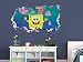 Pegatinas de pared Etiqueta de la pared de Bob Esponja jugando niños decoración de la etiqueta de la pared del arte 3d pegado vinilo