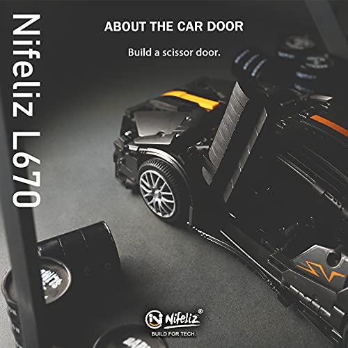 Nifeliz L670 Sports Car Moc Building Blocks And Construction Toy, Adult Collectible Model Cars Set To Build, 1:14 Scale Sports Car Model (1337 Pcs) #TOP5