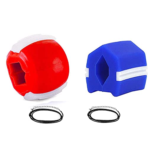 Jaw Exerciser - (3-PACK- ALL LEVELS) Slim and Tone Your Face And Jawline Jaw & Neck Jawline Exerciser Reduce Double Chin. 3 Levels 40, 50 & 60 lbs resistance. (Red, Blue, Black) (3 LEVELS)