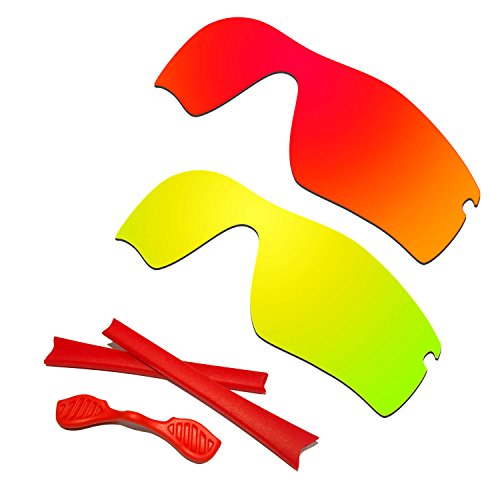 Verres polarisés rouges or 24k et manchons pour Oakley Radar Path