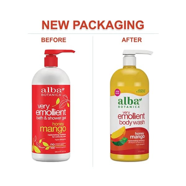 Alba-Botanica-Very-Emollient-Bath-Shower-Gel-Honey-Mango-32-Fl-Oz-Packaging-May-Vary Alba Botanica Very Emollient Body Wash, Honey Mango, 32 Oz