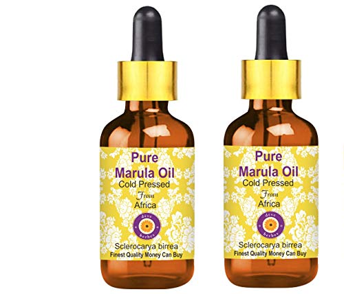 Huile de Marula Sclerocarya birrea Pressée à Froid Compte-Gouttes Verre 2x100ml