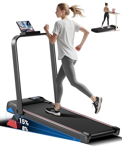 15% Incline Walking Pad Treadmill with Handle Bar - 2.5HP