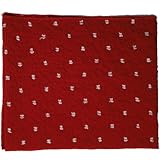 [TOuWA] 帯揚 水玉柄 柄帯揚げ 総絞り風帯揚げ ボリューム感 総柄 洗える 成人式 卒業式 振袖 浴衣 紬用 通年用（赤）