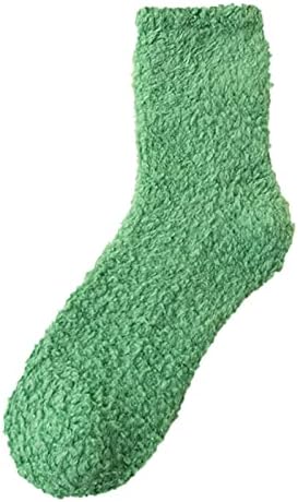 Women Girls Fuzzy Fluffy Socks Non-Slip Stripes Cozy Fuzzy Fleece-Lined Slipper Socks Super Soft Casual Microfiber Fluffy Pattern Home Sleeping Cute Animal Socks