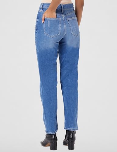 Image of Marks & Spencer Womens Light Wash High Rise Boyfriend Fit Jeans