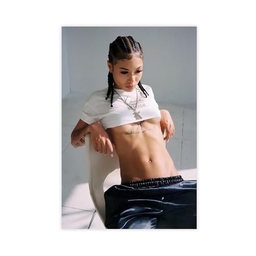 Exclusive Art Poster sur toile représentant Coi Leray pour décoration de chambre à coucher, bureau, chambre à coucher, cadeau (20 x 30 cm)