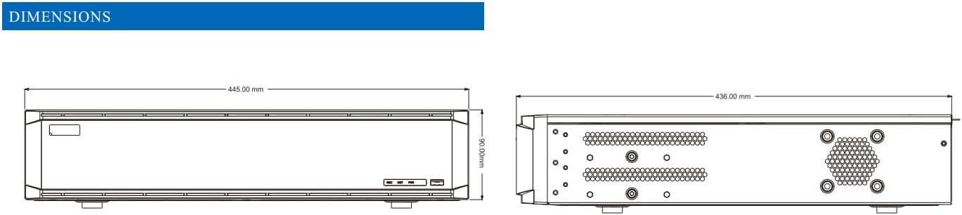 32 Channel 2U PoE Network Video Recorder for Security Camera System, NDAA Compliant, ED9732H5NV-16P-AN, 192/192Mbps, 16 Ports Built-in PoE, 2 DHMIs/VGA Output, 8 SATA, Smart Search 24/7 CCTV NVR