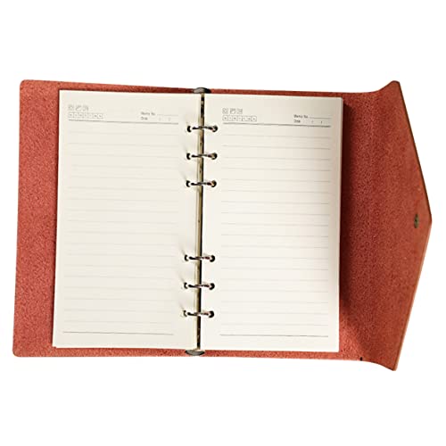 TEHAUX レトロな旅行ノート デイリープランノート 軽量 高耐久人工皮製 メモ帳 ルーズリーフメモ帳 日記帳 書き心地の良い紙使用