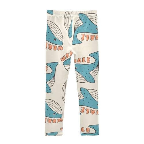 ZZKKO Girls Leggings Cute Colorful Whale Toddler Girls Clothes Leggings for Girls Toddler Girls Leggings 3-4T2