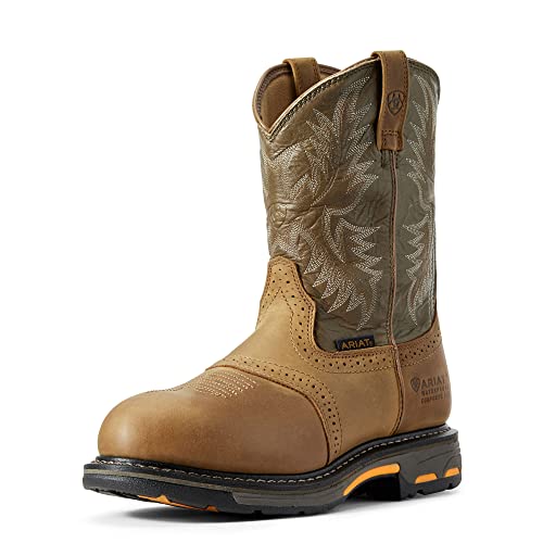 Ariat WorkHog Wellington Waterproof Composite Toe Work Boots - Men’s Western Leather Work Boot