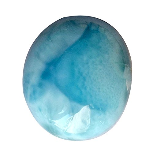 Larimar Cabochon Ovale 23x20x8MM Pectolite Bleue Naturelle pour Fabrication Bijoux et DIY