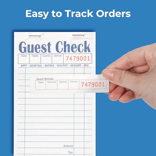 image for FMP Brands 6 Pack Guest Checks for Servers, Server Note Pads, Light Gr