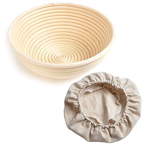 XDKS Banneton à Pain Osier Rond Moule, Banneton Pain Naturel pour Panier De Fermentation, Idéal pour Faire Votre Pain Moule pour (Ronde 11cm) Cover
