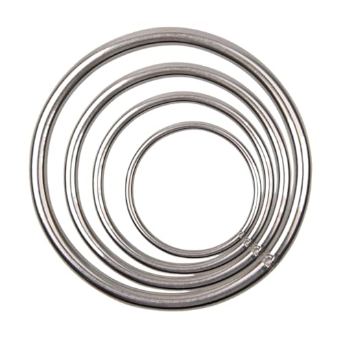 Anello metallico in acciaio inossidabile, O-ring in acciaio inossidabile senza saldatura for impieghi gravosi, diametri da 60 mm a 120 mm, anelli tondi saldati in acciaio inossidabile, anello di salda