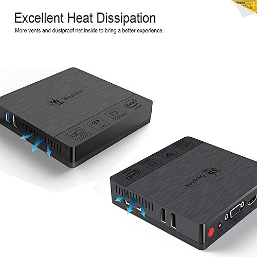 Beelink BT3PRO II Mini PC, Mini Computer Desktop con HDMI e VGA, Processore Intel Atom X5-Z8350, WiFi da 4GB+64GB, 2,4G/5,8G Dual Band, BT 4.0, 4K, 1000 Mbps LAN, Supporto Windows 10
