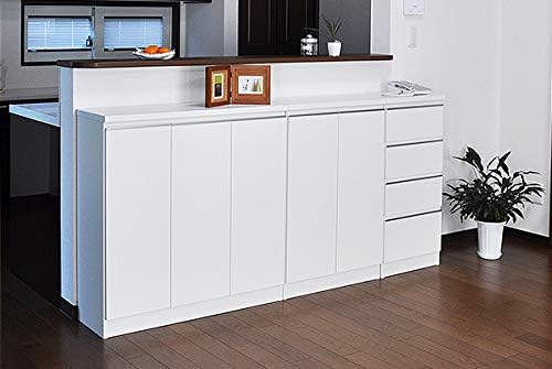Amazon 日本製 完成品 カウンター下収納dx 奥行25 高さ87cm 90幅 扉タイプ ホワイト 食器棚 オンライン通販