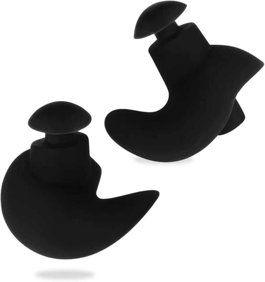 Protetor de Ouvido Auricular em Silicone Moldável para Natação Tampão de Ouvido Impermeável Confortável Hipoalergênico Protetor de Ouvido Banho (Preto)