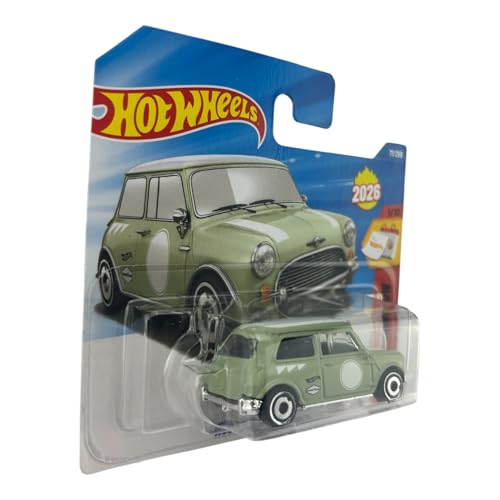Hot Wheels Austin Mini Cooper S [Green] Then & Now 1/10, 71/250, New for 2026! 1:64 Scale Diecast Toy Vehicle