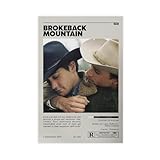 LGVRWCXG Brokeback Mountain Movie Poster Classic Modern Retro School Dormitory Tavern Decoration 0 Canvas Poster Unframe: 20x30inch(50x75cm)