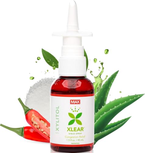 Xlear Max Natural Nasal Spray with Xylitol, 45 ml (Pack of 1)