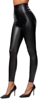 Faux Leather Leggings Fleece Lined Leggings Women Soft Leather Pants High Waisted Strechy Winter Leggings Pants
