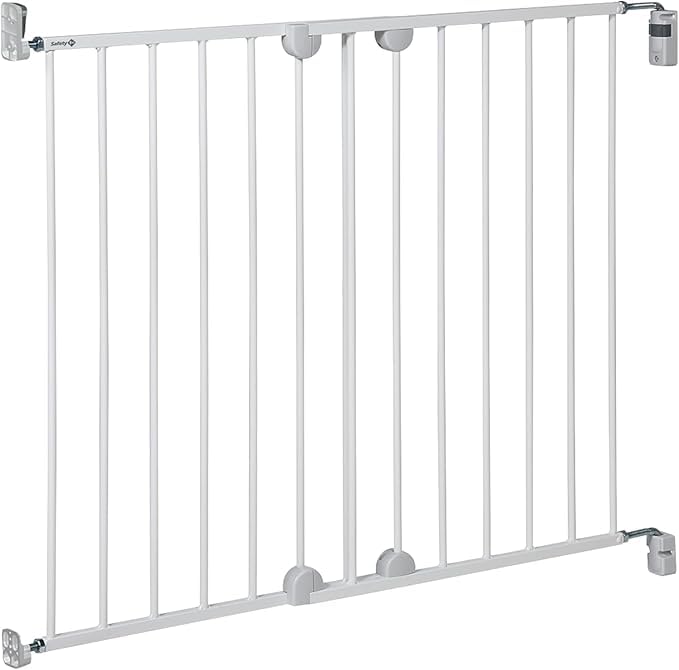 Safety 1st Secure Tech Metal Cancelletto Di Sicurezza In Metallo Per Bambini, Porte, Scale, Vani Con Apertura 73-80 Allungabile Fino A 136 Con Estensioni Vendute Separatamente, In Metallo Bianco