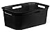 Produktbild Rotho Brisen Wäschekorb 40 l, Kunststoff (PP), schwarz 40 Liter (60 x 40 x 23,2 cm)