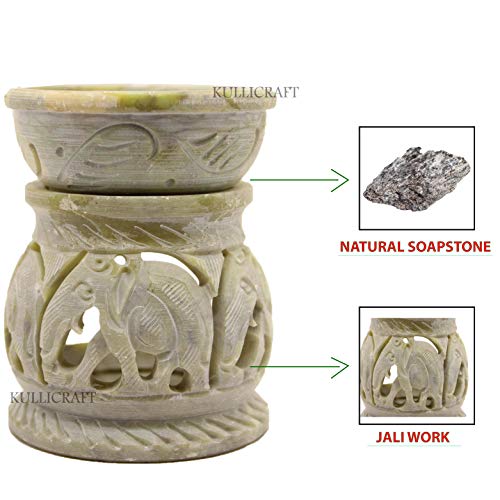Image of Marble Carving Agarbatti Stand, Combo | Soapstone Hand-Carved, Incense Holder, Aroma Burner, Ash Catcher, Spiritual Decor for Puja Room