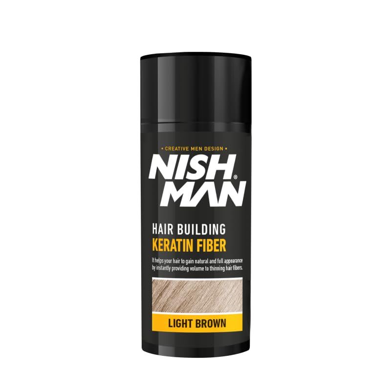 NISHMAN Hair Fibres, Light Brown, 21g, 1 g (Pack of 1)