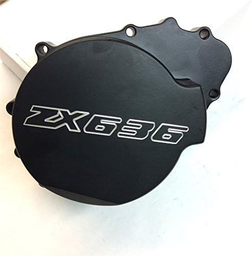 XKH- Motorcycle Billet Motor Engine Stator Cover Compatible with Kawasaki Zx6R 636 2003 2004 Black Left Side [B00Y7C4SKU]