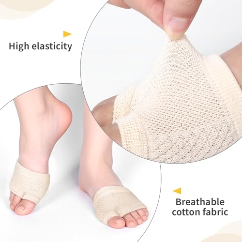 5 Pairs Open Toe Socks, Toeless Socks for Women Cotton Forefoot Topper Compatible with Open Toe Sandals3
