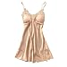 Astemdhj Camisón Sexy Pijamas Lencería Sexy Camisón De Seda Vestido De Mujer Vestido De Noche De Encaje Ropa De Dormir Babydoll Camisón De Satén Homewear Cojín De Pecho Ropa De Dormir Chica