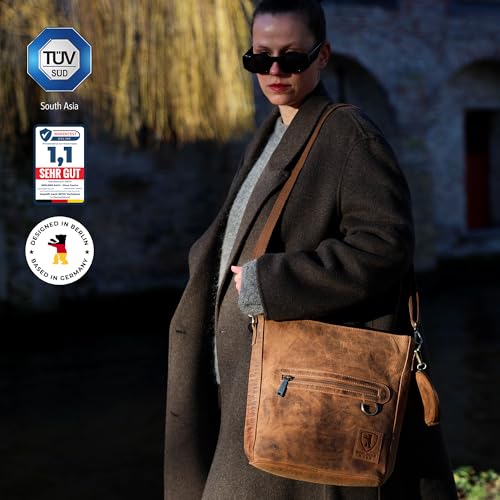 BERLINER BAGS Vintage Genuine Leather Shoulder Bag Siena, Handbag, Crossbody Bag for Women3