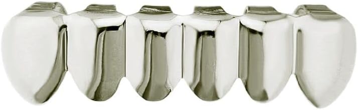 Teeth Grillz 14k Gold Plated Top and Bottom Grills Set Shiny Hip Hop Teeth Grillz + Extra Molding Bars